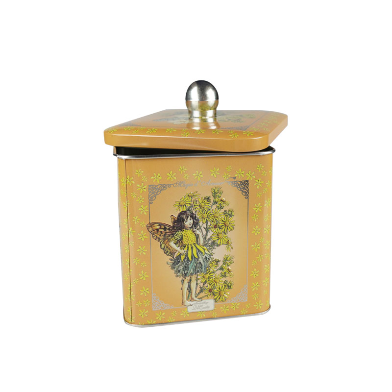 方形內(nèi)塞蓋復(fù)古鐵盒