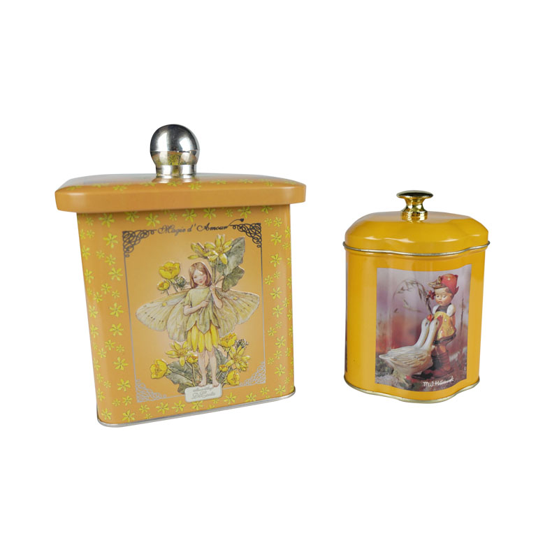 方形內(nèi)塞蓋復(fù)古鐵盒