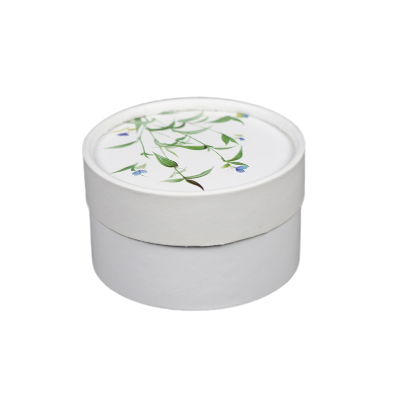 白色圓形紙質包裝